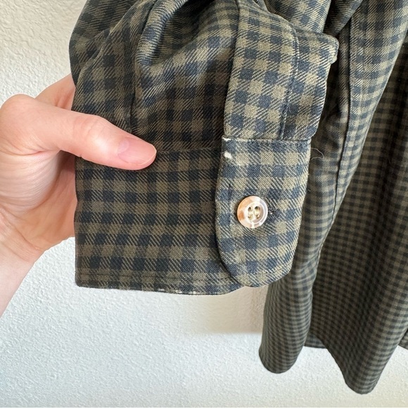 VTG Cabela's Men's XL Button Down Flannel Shirt Plaid Green Shacket Gorpcore - Picture 13 of 13